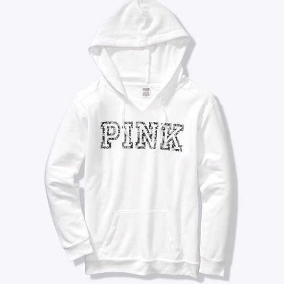 PINK Victoria's Secret Tops - VS PINK EVERYDAY LOUNGE NOTCH NECK CAMPUS PULLOVER